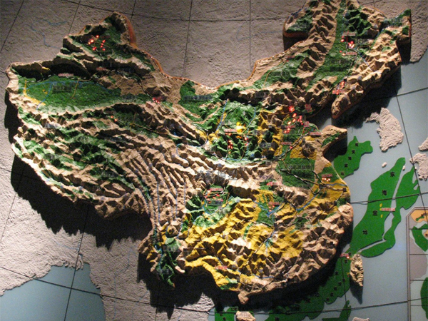 中國地形沙盤制作